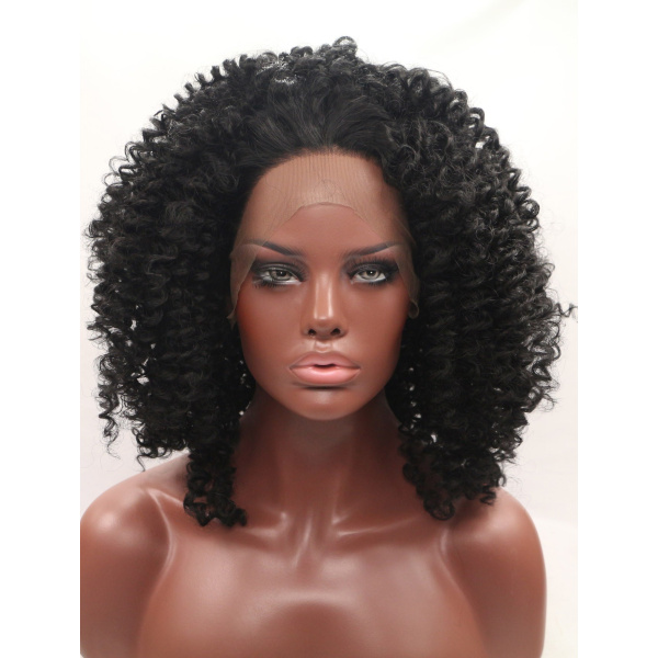 Designed Shoulder Length Lace Front Wigs For Black Hair