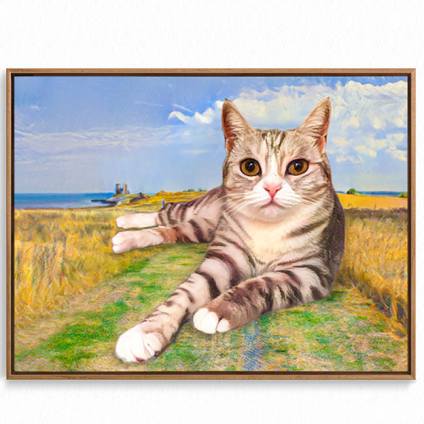 Customized Pet Portrait Painting On Canvas Wall Art Frameless Picture Decoration For Live Room Home Decor Gift
