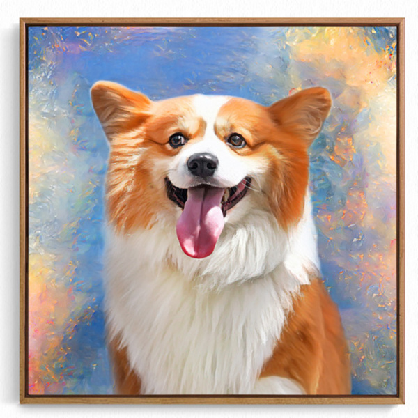 Pet Portrait Canvas Wall Art for Home Decor Modern Wall Decoration Funny Pet Customizable Canvas