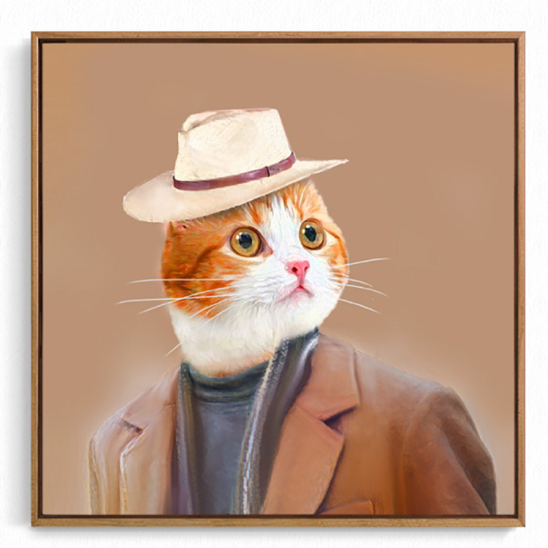 Customize Photo to Canvas Oil Painting for Dog Pig Cat Pet