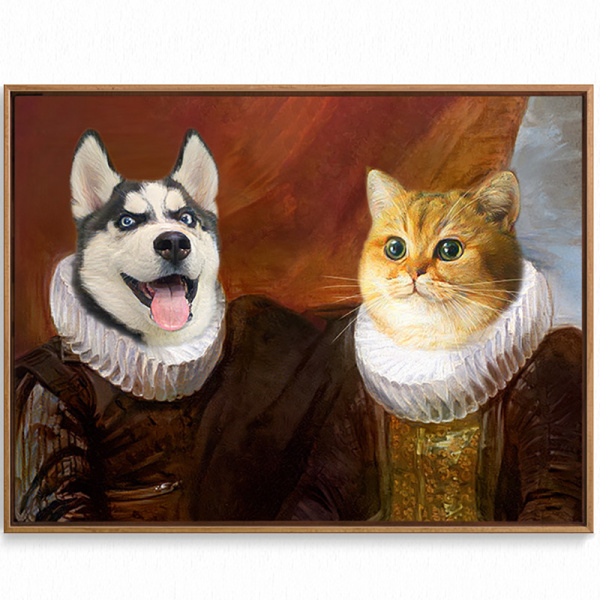 Custom Pet Portrait Picture Pet Custom Canvas Painting Retro Style Animals Creative Posters and Prints Home Wall Art Decoration