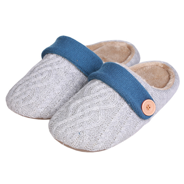 Home slippers For men Knitted Slippers Warm Comfortable Non-slip Female Slippers