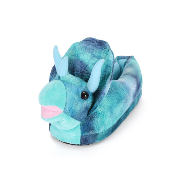Triceratops plush slippers Winter autumn and winter cartoon male and female indoor cotton slippers